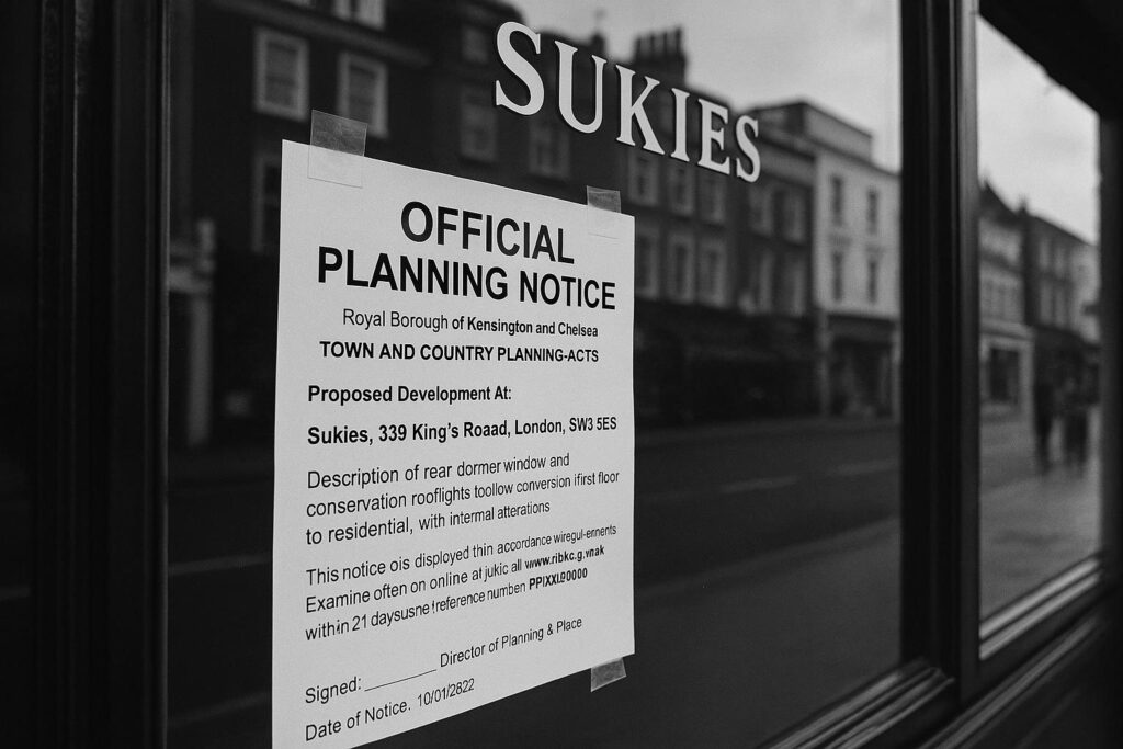 Raffles Chelsea basement plan sparks licensing fight and threatens Sukies on King’s Road