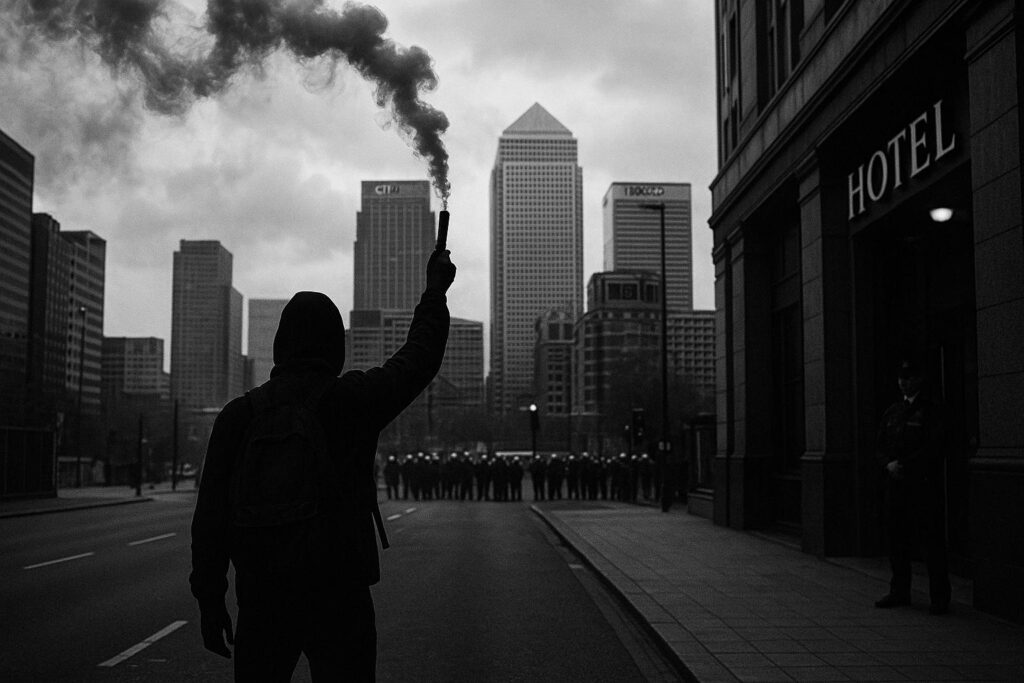 Lee Anderson accuses Keir Starmer of ‘evil’ plan as Canary Wharf hotel protests escalate