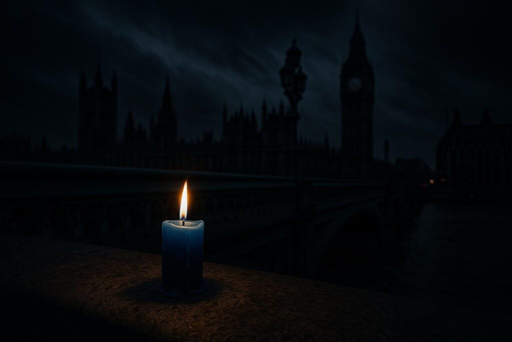 UK landmarks illuminate in pink and blue to mark baby loss awareness week’s global wave of light