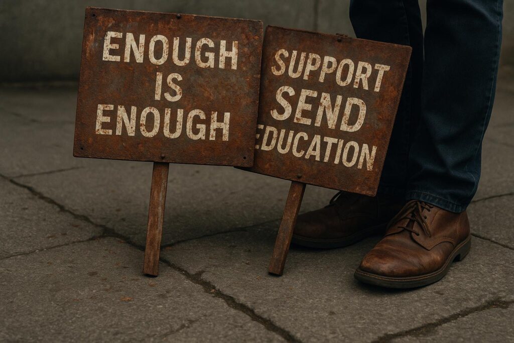 Parents protest as UK’s SEND system faces overhaul amid rising crisis